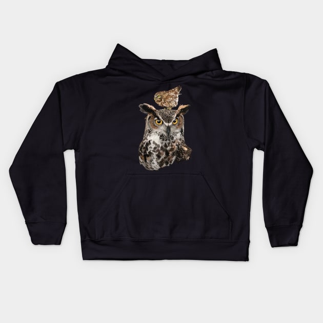 Owls Kids Hoodie by obscurite